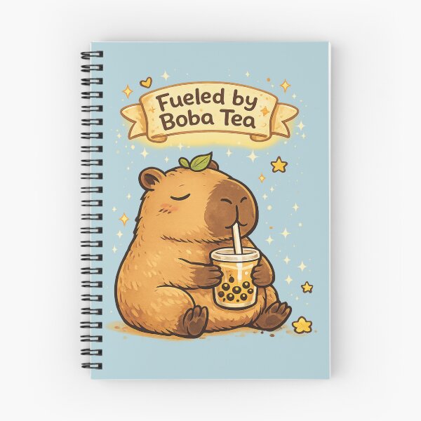 Aperçu de l'œuvre Capybara zen au bubble tea créée et vendue par Tiny-Chaos-Club.