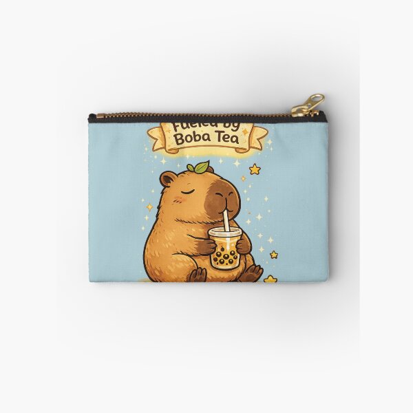 Artikelvorschau, Zen-Capybara mit Bubble Tea entworfen und verkauft von Tiny-Chaos-Club.