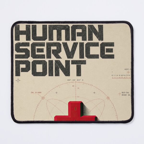 Item preview, Human Service Point Retro Sci-Fi Medical Poster designed and sold by PlanetBPop.