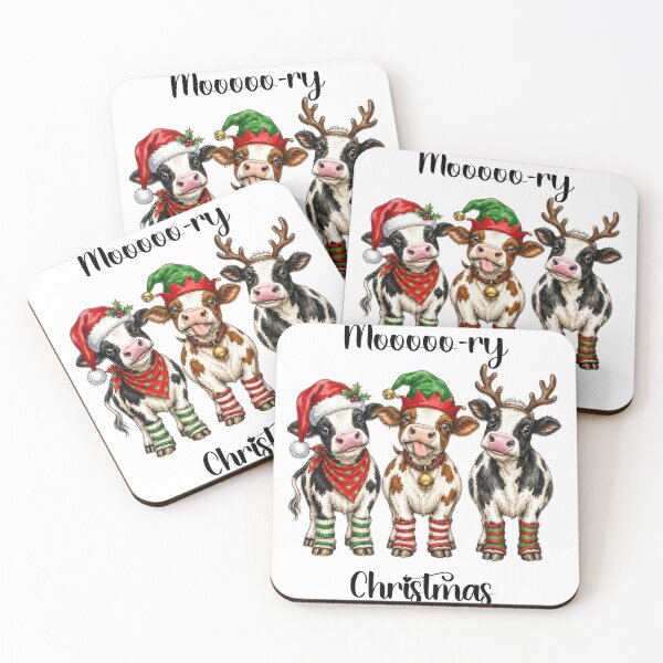 Item preview, Funny Christmas Cows designed and sold by Blush Meadow Trading Co.