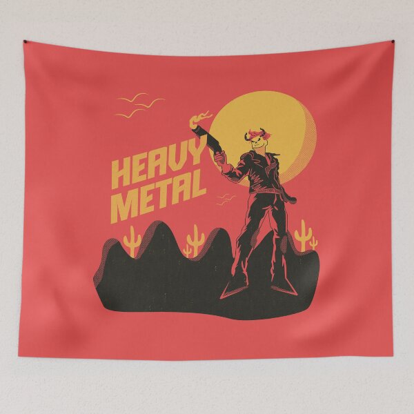 Item preview, Heavy Metal Desert Outlaw Graphic Illustration designed and sold by beboplab.