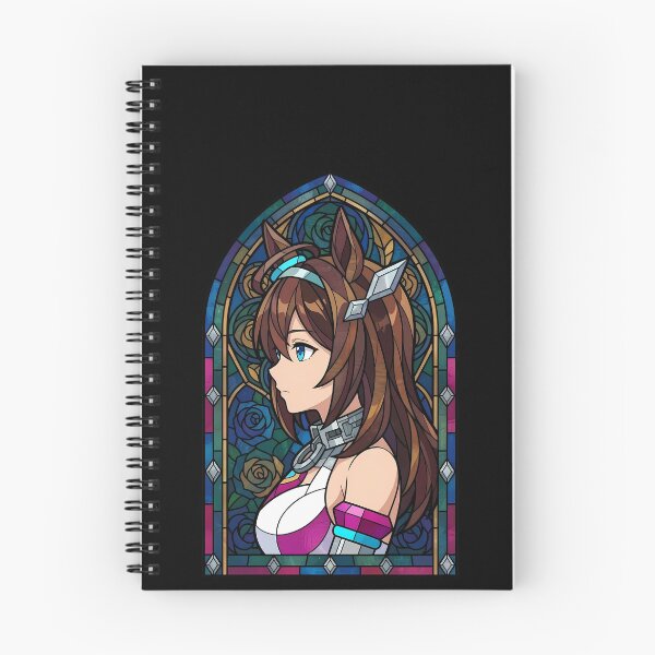Item preview, Rice Shower Uma Musume Dark Blue Rose Stained Glass Portrait designed and sold by mildaclairmo.