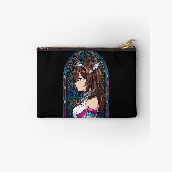 Item preview, Rice Shower Uma Musume Dark Blue Rose Stained Glass Portrait designed and sold by mildaclairmo.