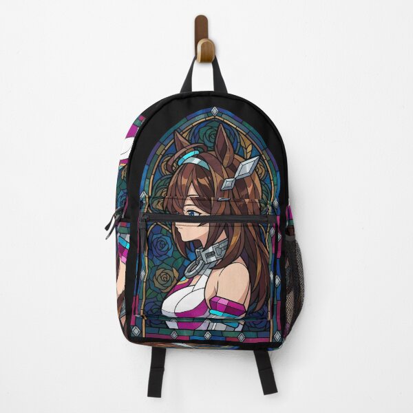 Item preview, Rice Shower Uma Musume Dark Blue Rose Stained Glass Portrait designed and sold by mildaclairmo.