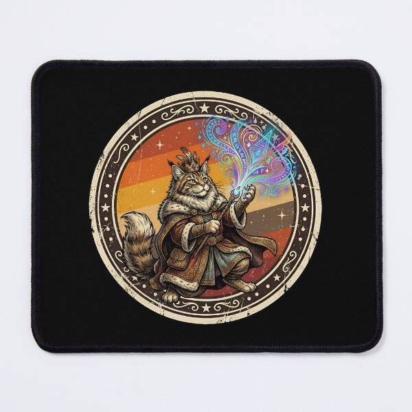 Item preview, Retro Wizard Cat Holographic Spell Vintage Badge designed and sold by DuckOddity.