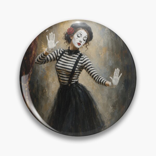 Item preview, Female mime performer painting. designed and sold by GalleryKauffeld.