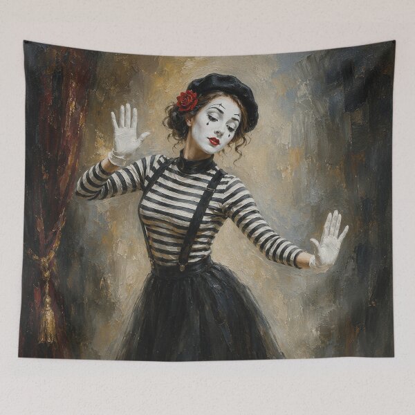 Item preview, Female mime performer painting. designed and sold by GalleryKauffeld.
