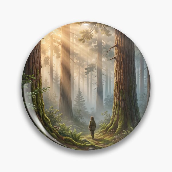 Item preview, Forest of Quiet Thoughts | Premium Forest Mindfulness Illustration | Woodland Meditation Wall Art | Nature T-Shirt designed and sold by SAJ Design Studio.