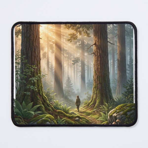 Item preview, Forest of Quiet Thoughts | Premium Forest Mindfulness Illustration | Woodland Meditation Wall Art | Nature T-Shirt designed and sold by SAJ Design Studio.