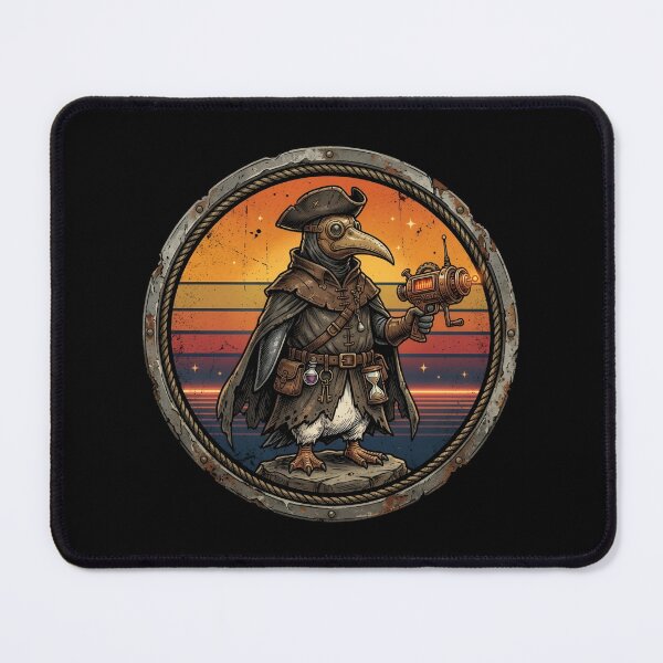 Item preview, Retro Plague Doctor Penguin Vintage Badge designed and sold by DuckOddity.