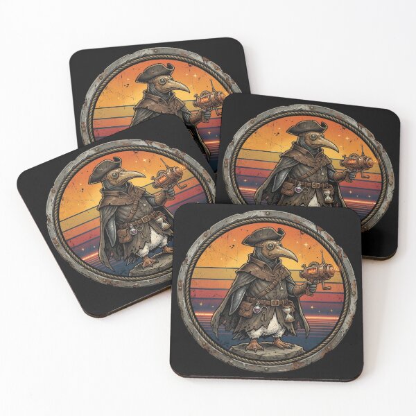 Item preview, Retro Plague Doctor Penguin Vintage Badge designed and sold by DuckOddity.