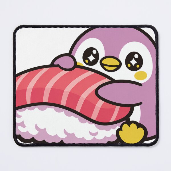 Item preview, Kawaii Penguin Hugging Salmon Nigiri Sushi Sticker | Cute Japanese Sushi Animal Vector Design designed and sold by kawaii animal store (in Japan).