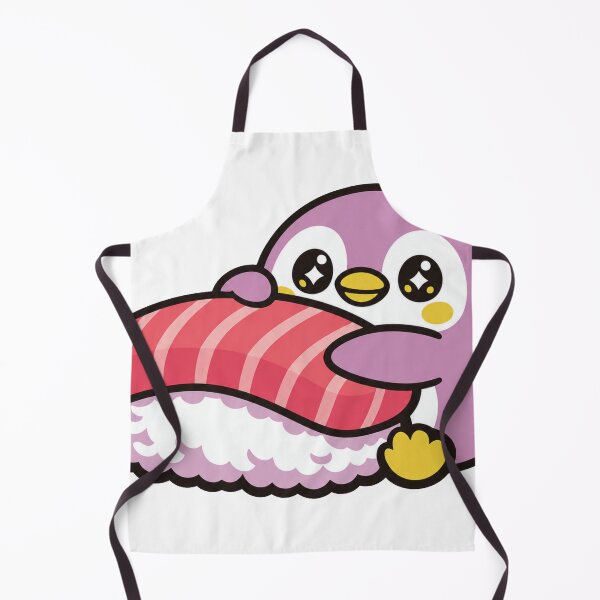 Item preview, Kawaii Penguin Hugging Salmon Nigiri Sushi Sticker | Cute Japanese Sushi Animal Vector Design designed and sold by kawaii animal store (in Japan).