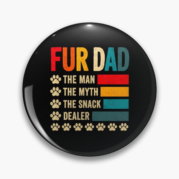 Item preview, Fur Dad The Man The Myth The Snack Dealer Retro Paw Print designed and sold by GiaoCalonas.