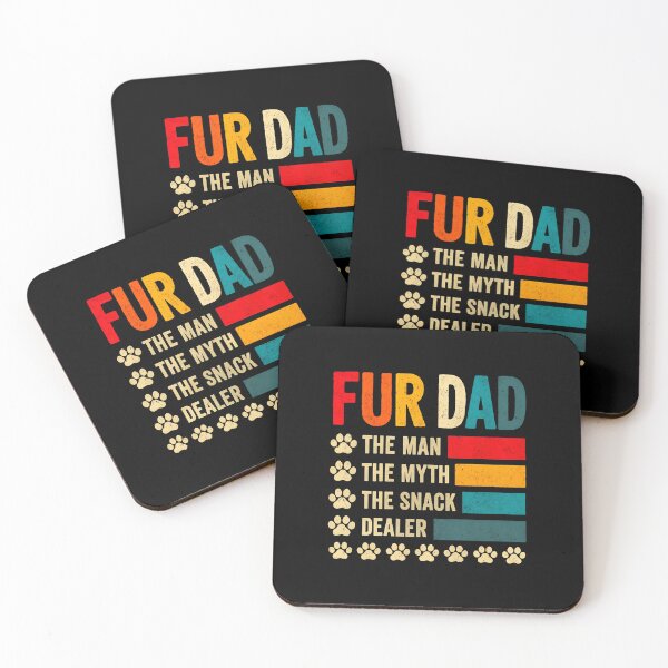 Item preview, Fur Dad The Man The Myth The Snack Dealer Retro Paw Print designed and sold by GiaoCalonas.