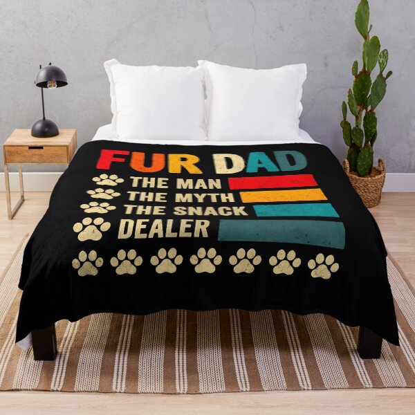 Item preview, Fur Dad The Man The Myth The Snack Dealer Retro Paw Print designed and sold by GiaoCalonas.