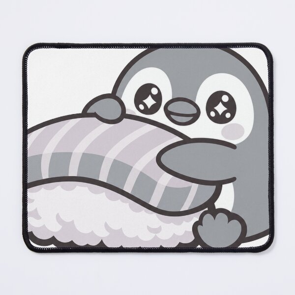 Item preview, Kawaii Penguin Hugging Salmon Nigiri Sushi Sticker | Cute Japanese Sushi Animal Vector Design designed and sold by kawaii animal store (in Japan).