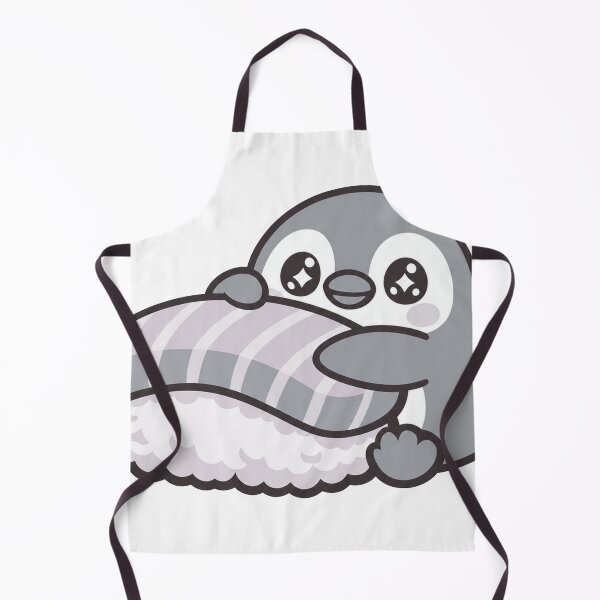 Item preview, Kawaii Penguin Hugging Salmon Nigiri Sushi Sticker | Cute Japanese Sushi Animal Vector Design designed and sold by kawaii animal store (in Japan).