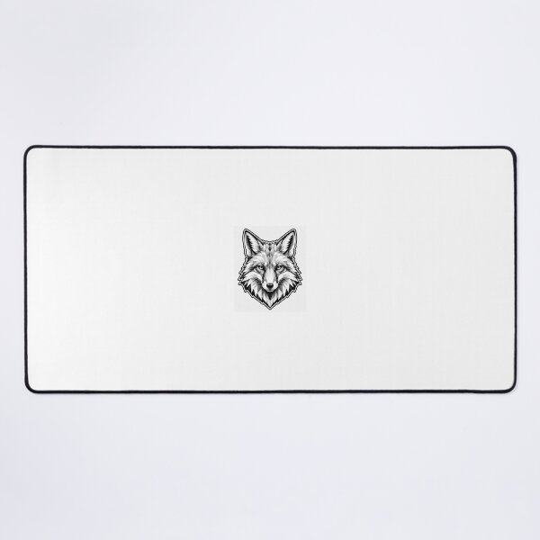 Item preview, Geometric Red Fox Head | Low Poly Wildlife Vector | Black & White Fox Sticker designed and sold by DesertInkArt.