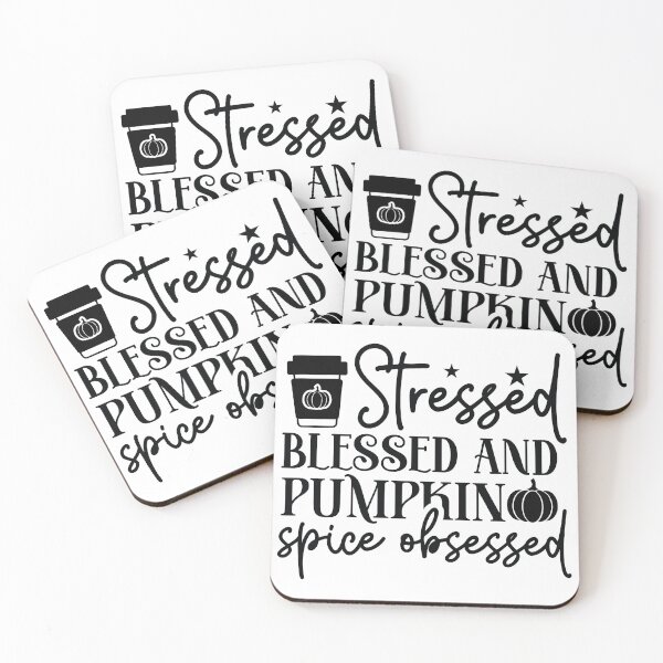 Item preview, Stressed Blessed Pumpkin Spice Obsessed - Autumn Halloween Vibes Quote designed and sold by FuzionRaptor.