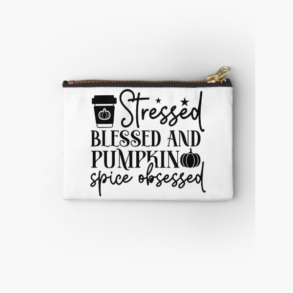 Item preview, Stressed Blessed Pumpkin Spice Obsessed - Autumn Halloween Vibes Quote designed and sold by FuzionRaptor.