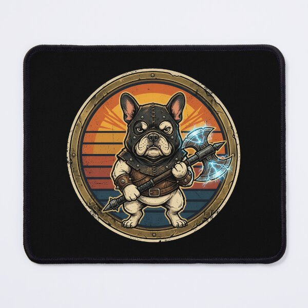 Item preview, Retro Executioner French Bulldog Vintage Badge designed and sold by DuckOddity.