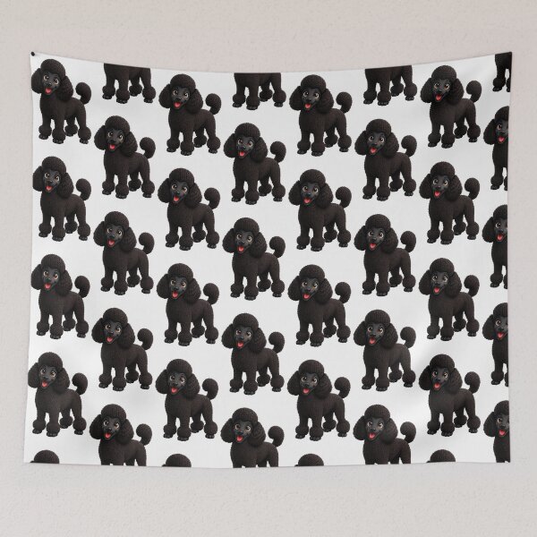 Item preview, Cute Black Poodle Puppy Illustration  designed and sold by BackgroundND.