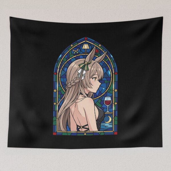 Item preview, Satono Diamond Uma Musume Night Lounge Stained Glass Portrait designed and sold by mildaclairmo.