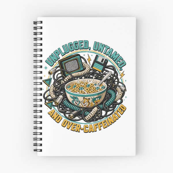 Item preview, Unplugged Untamed Over-Caffeinated Retro Tee designed and sold by CerealBoxInk.