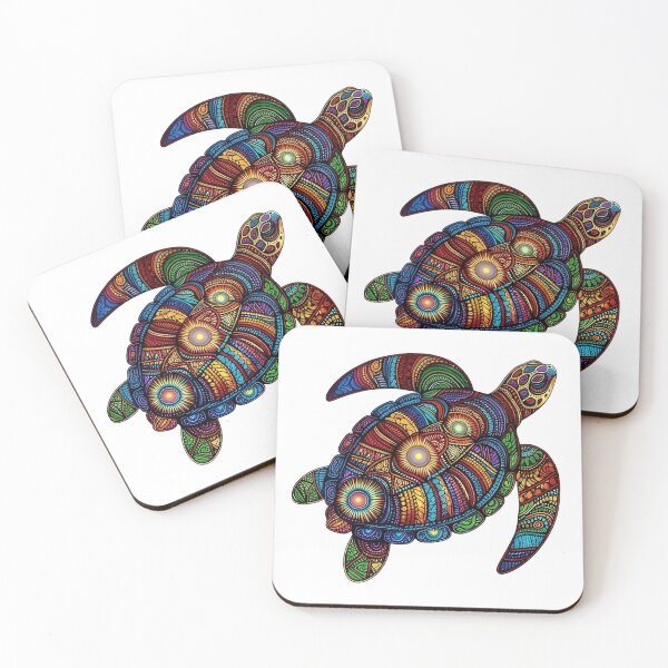 Item preview, Swimming Sea Turtle | Ocean Zentangle Art Collection designed and sold by Zaru Art Studio.