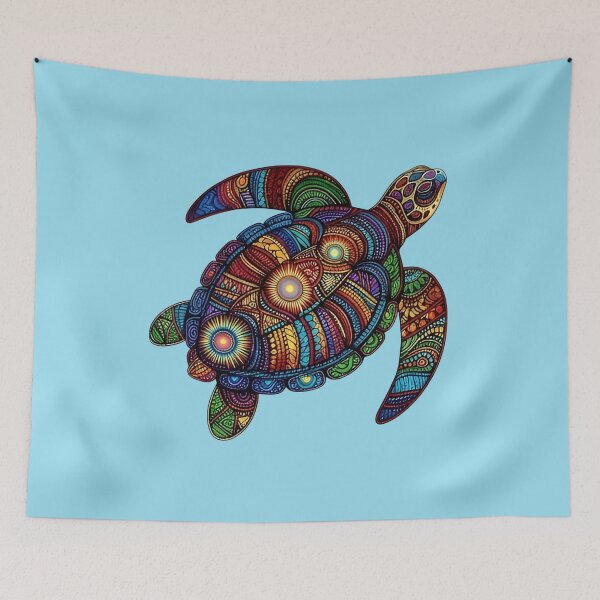 Item preview, Swimming Sea Turtle | Ocean Zentangle Art Collection designed and sold by Zaru Art Studio.