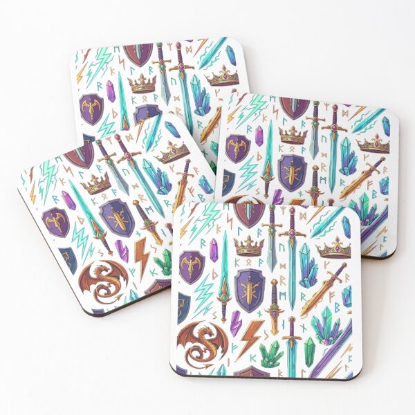 Item preview, Magical Crystal Blades and Shields Pattern designed and sold by DKSH1234.