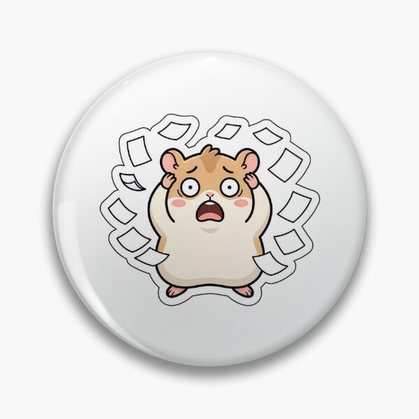 Item preview, Over-wheel-med and Under-caffeinated - Panic-Struck Hamster Sticker designed and sold by SimpleP.