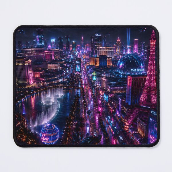 Item preview, Las Vegas 2150 Cyberpunk | Neon Atlas | Futuristic Neon Wall Art | Sci-Fi Cityscape designed and sold by NSAstore.
