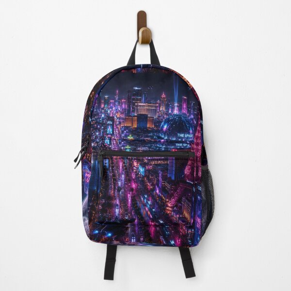 Item preview, Las Vegas 2150 Cyberpunk | Neon Atlas | Futuristic Neon Wall Art | Sci-Fi Cityscape designed and sold by NSAstore.
