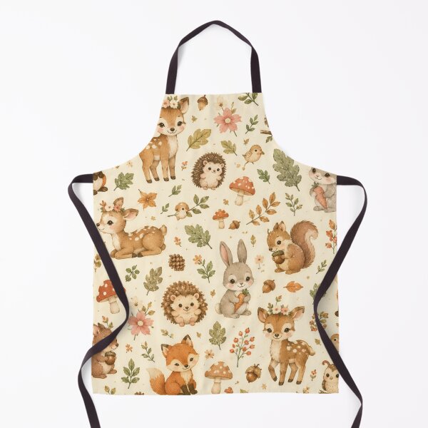 Item preview, Cute Woodland Forest Animals Watercolor Pattern | Fox Deer Bunny Owl Hedgehog Autumn Nature designed and sold by DreamPixelPrint.