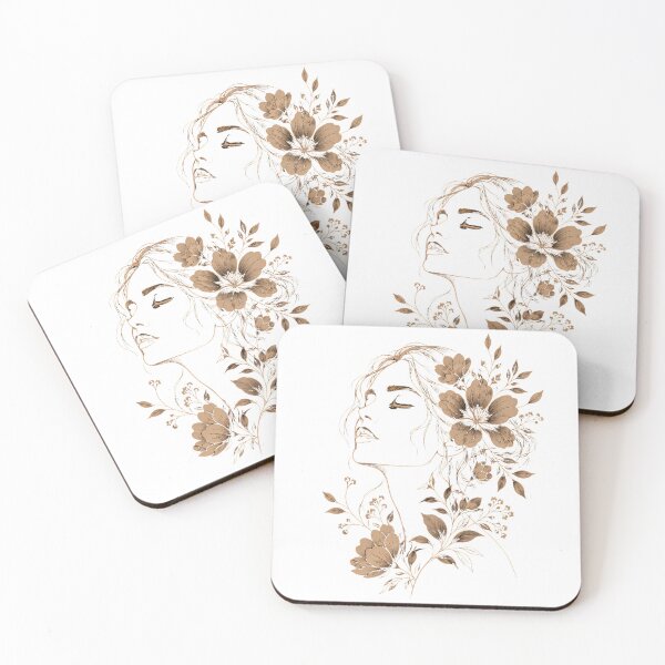 Item preview, Floral Woman Silhouette | Minimalist Botanical Line Art designed and sold by CalmMandala.