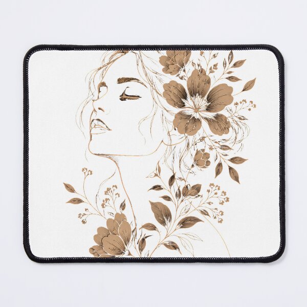 Item preview, Floral Woman Silhouette | Minimalist Botanical Line Art designed and sold by CalmMandala.