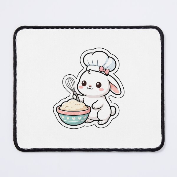 Item preview, Bunny Baker Whisk-ing it All - Kawaii Chef Rabbit Baking Sticker designed and sold by SimpleP.