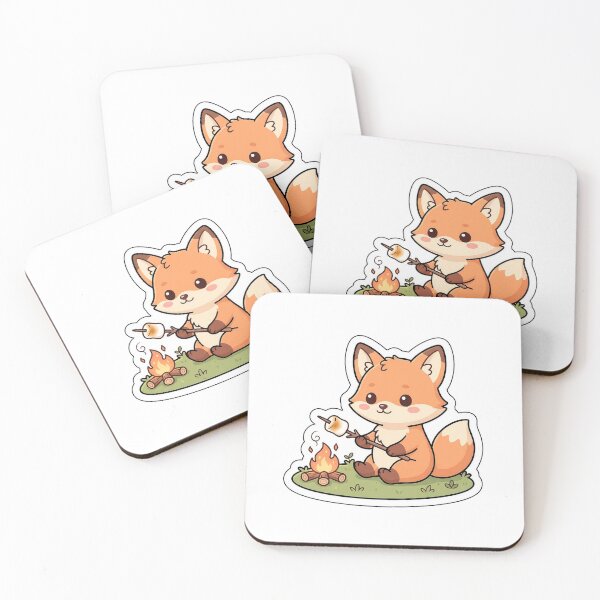 Item preview, Adventure Awaits for the Campfire Fox - Cozy Camping Kawaii Sticker designed and sold by SimpleP.