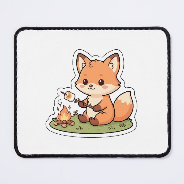 Item preview, Adventure Awaits for the Campfire Fox - Cozy Camping Kawaii Sticker designed and sold by SimpleP.