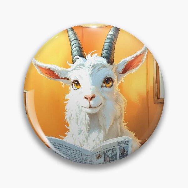 Item preview, Goat Bathroom Newspaper Reader Farm Animal Kawaii Humor designed and sold by mildaclairmo.