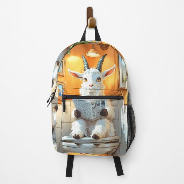 Item preview, Goat Bathroom Newspaper Reader Farm Animal Kawaii Humor designed and sold by mildaclairmo.