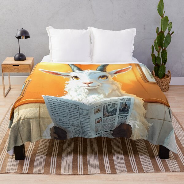 Item preview, Goat Bathroom Newspaper Reader Farm Animal Kawaii Humor designed and sold by mildaclairmo.