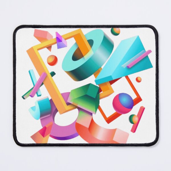 Item preview, Colorful 3D Memphis Geometric Abstract designed and sold by ArhaanFashions.