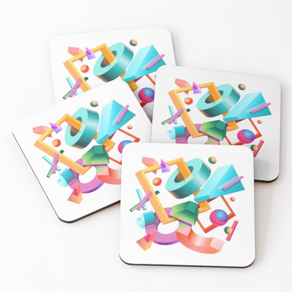 Item preview, Colorful 3D Memphis Geometric Abstract designed and sold by ArhaanFashions.