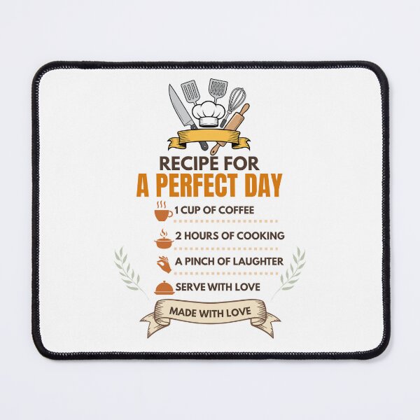 Item preview, Recipe For A Perfect Day Funny Cooking Kitchen T-Shirt designed and sold by Uvclick.