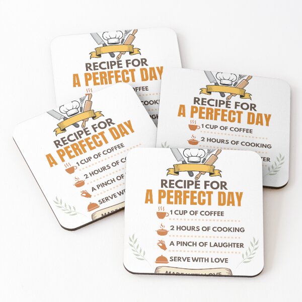 Item preview, Recipe For A Perfect Day Funny Cooking Kitchen T-Shirt designed and sold by Uvclick.