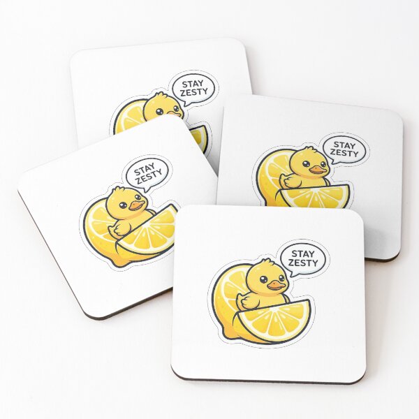 Item preview, When Life Gives You Lemons, Be a Cute Duck - Zesty Lemon Kawaii Sticker designed and sold by SimpleP.
