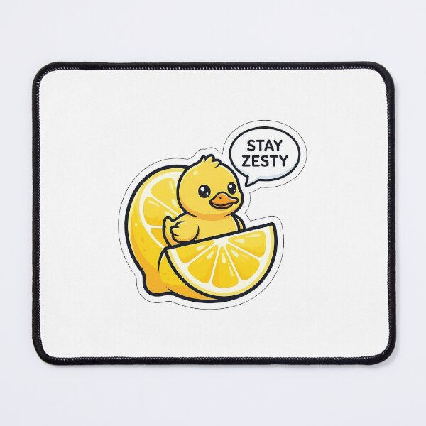 Item preview, When Life Gives You Lemons, Be a Cute Duck - Zesty Lemon Kawaii Sticker designed and sold by SimpleP.